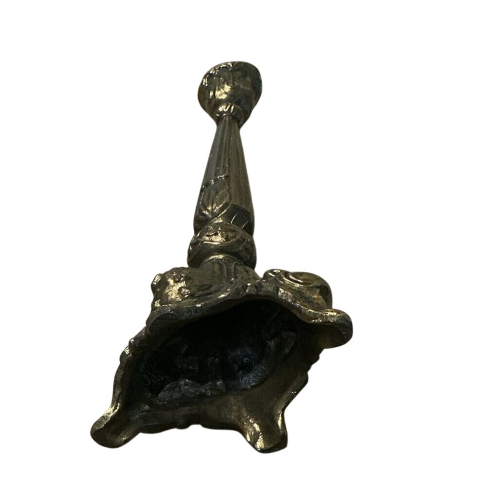 Vintage Silver Tone Metal Candlestick Candle Holder Ornate Taper French Country - Picture 2 of 4